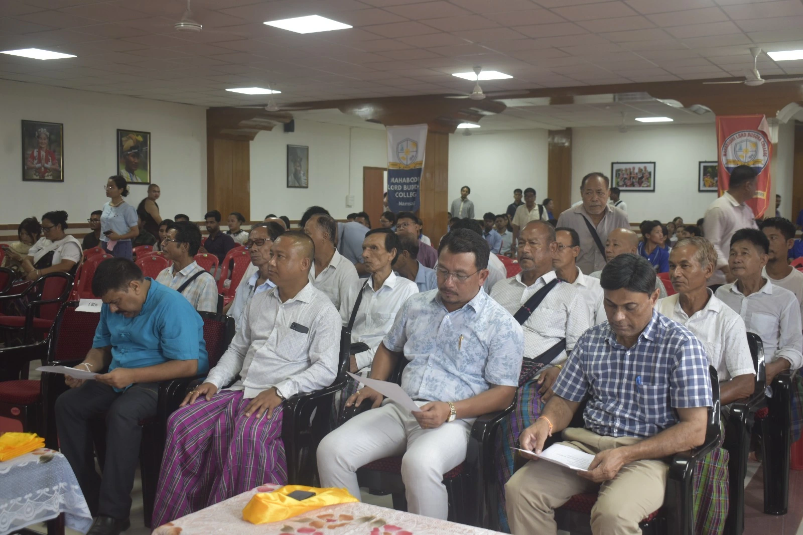 Guests at a college gathering